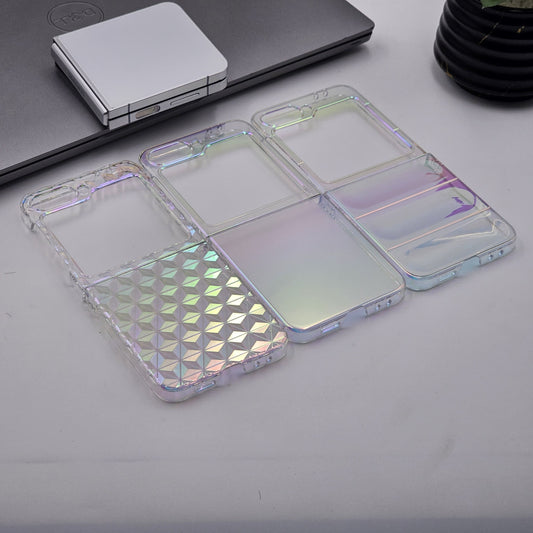 Holographic Gradient Case for Samsung Galaxy Z Flip 6 | Shiny Iridescent Hard Back Cover | Slim & Stylish