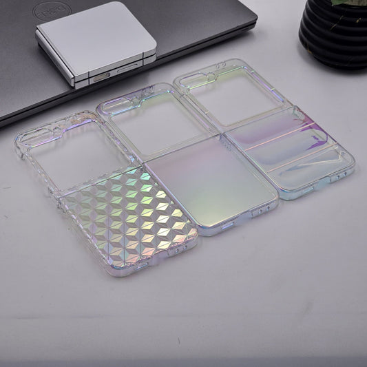 Holographic Gradient Case for Samsung Galaxy Z Flip 6 | Shiny Iridescent Hard Back Cover | Slim & Stylish