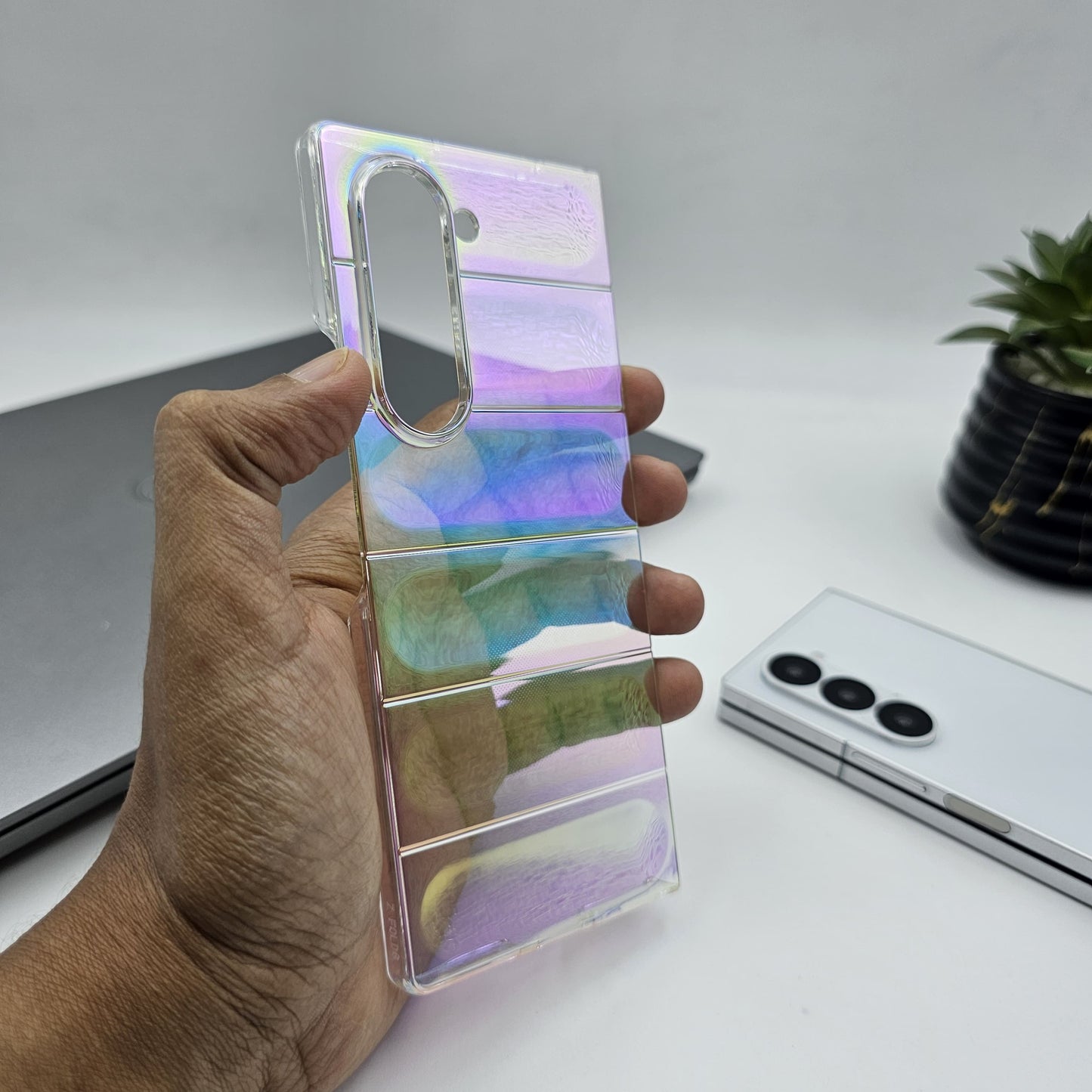 Samsung Galaxy Z Fold 6 Iridescent Translucent Thin Case