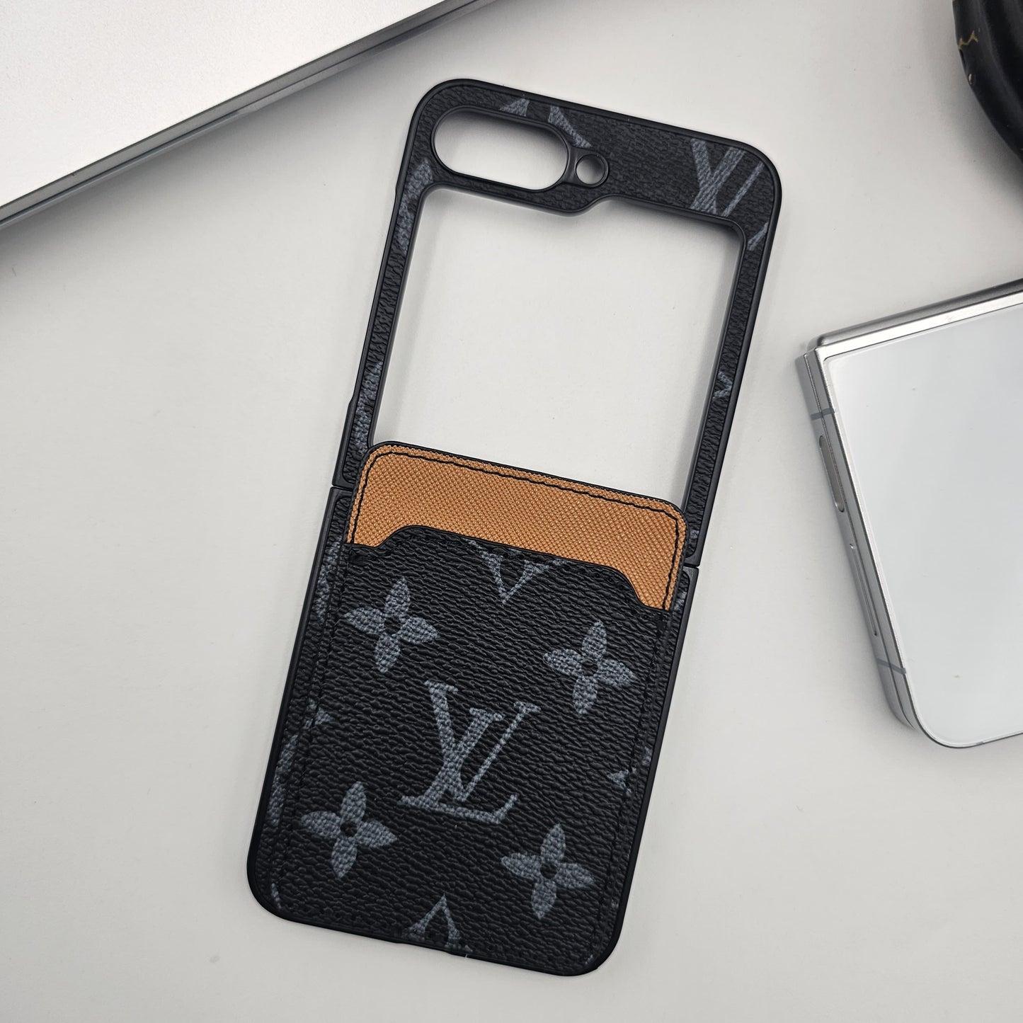 Samsung Galaxy Z Flip 7 FE Luxury PU Leather Card Holder Case