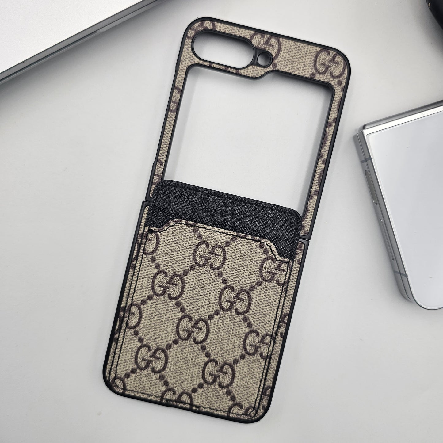 Samsung Galaxy Z Flip 7 FE Luxury PU Leather Card Holder Case