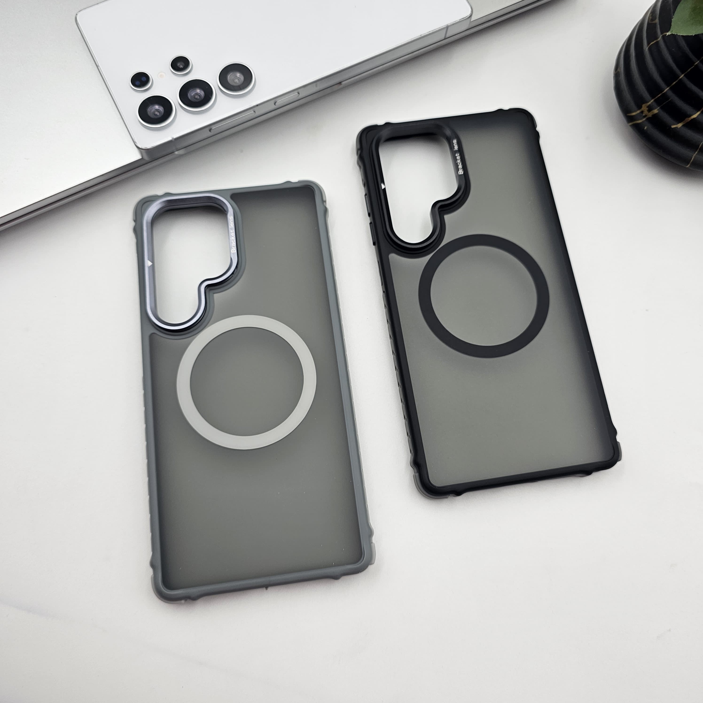 Samsung Galaxy S25 Ultra Aluminium Alloy Smoke Magsafe Bumper Case