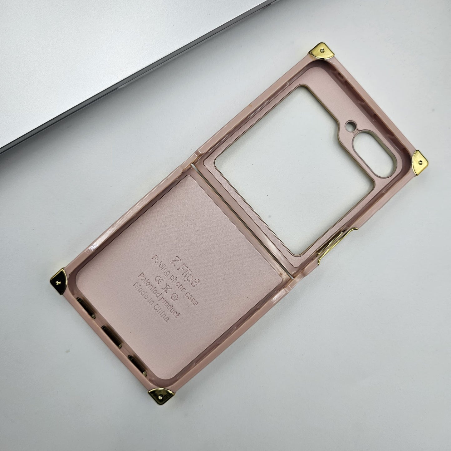 Luxury Butterfly Trunk Case for Samsung Galaxy Z Flip 7 FE | Gold Mirror Finish | Diamond Butterfly