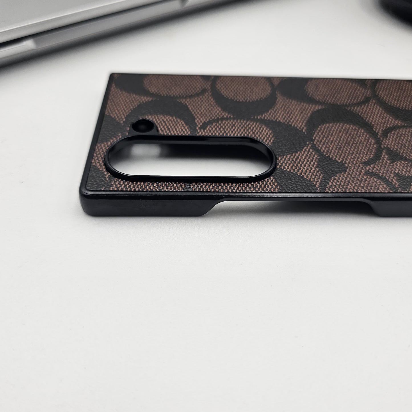 Samsung Galaxy Z Fold 7 Luxury Brand Pattern CC PU Leather Case Cover