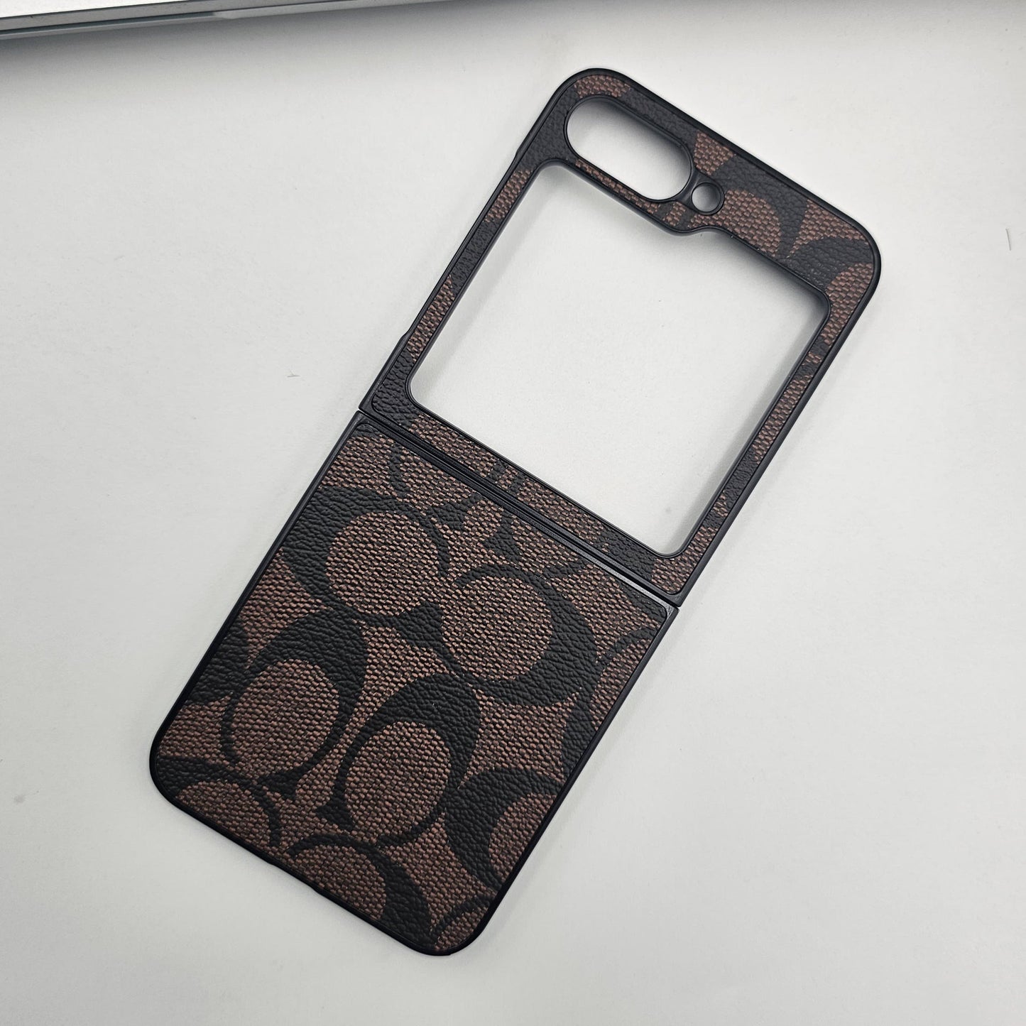 Samsung Galaxy Z Flip 6 Luxury Brand Pattern CC PU Leather Case Cover