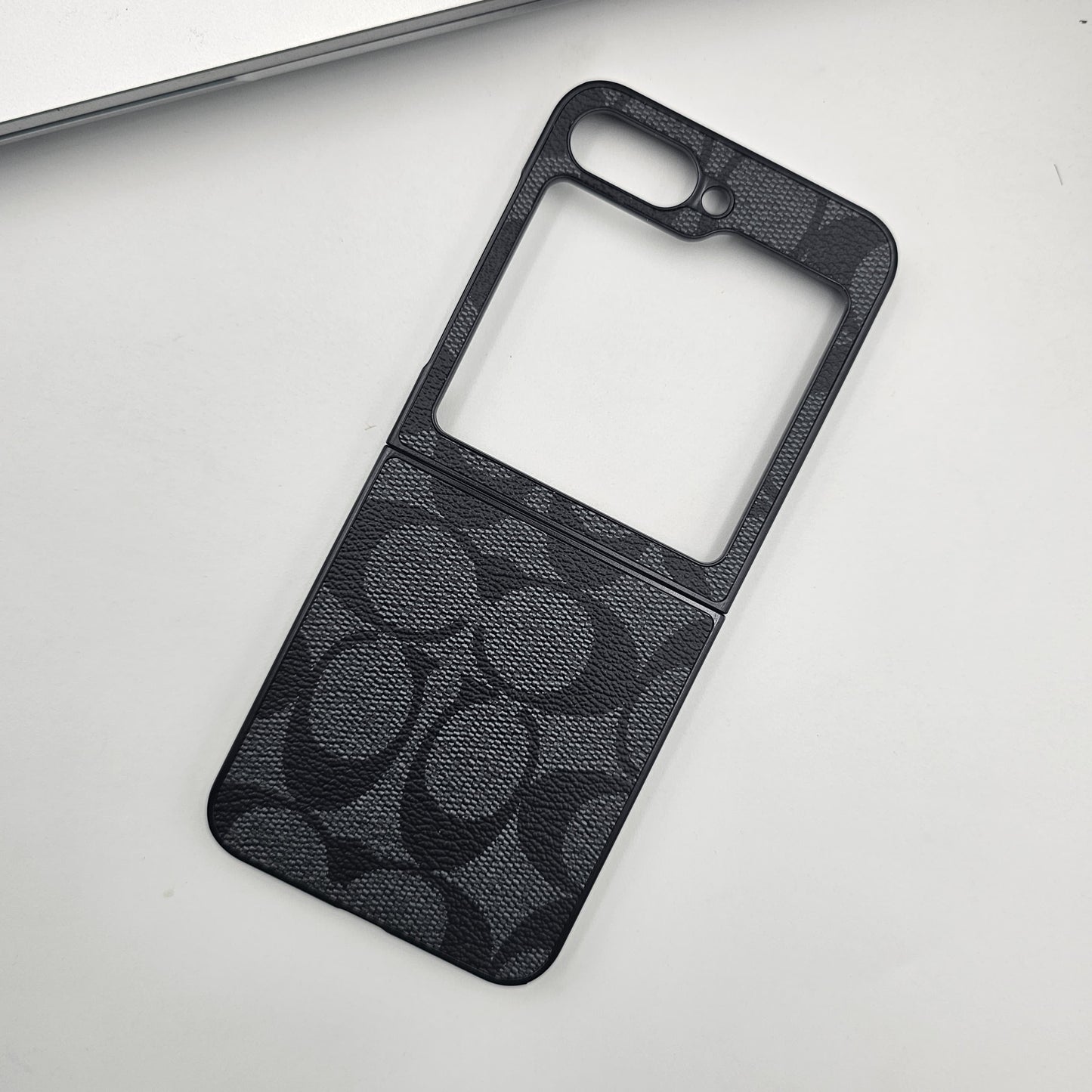Samsung Galaxy Z Flip 7 FE Luxury Brand Pattern CC PU Leather Case Cover