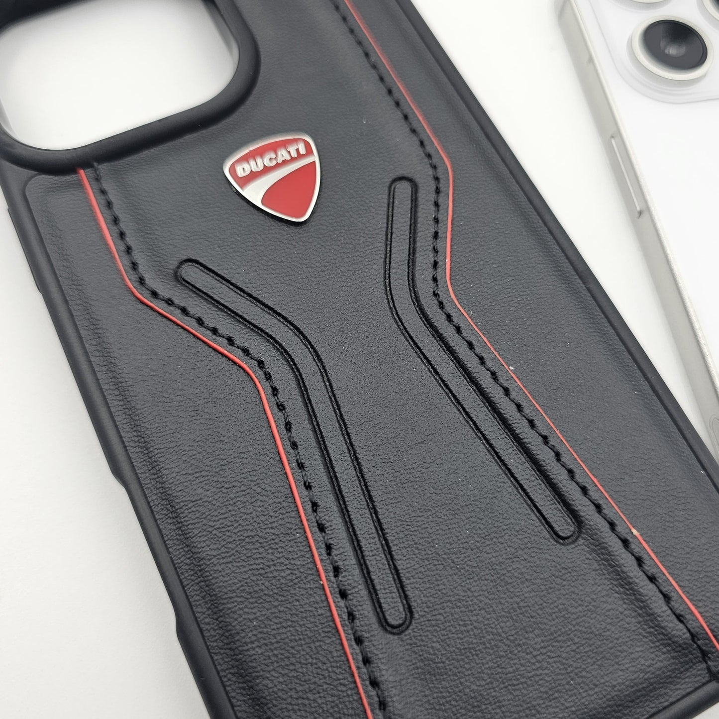 iPhone Luxury Sports Bike DC Stitched Leather Case