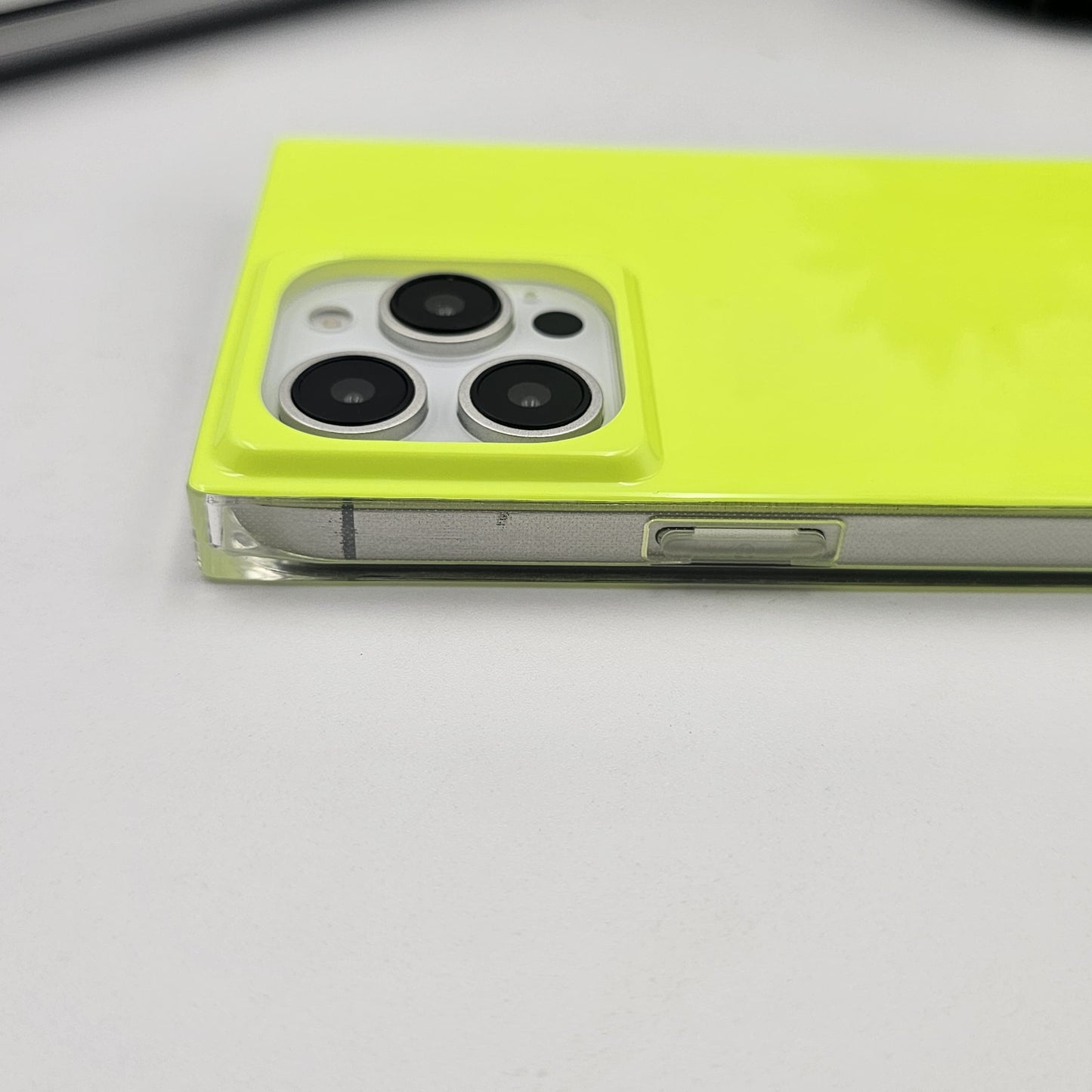 iPhone Fluorescent Square Shape Design Neon Color Solid Case