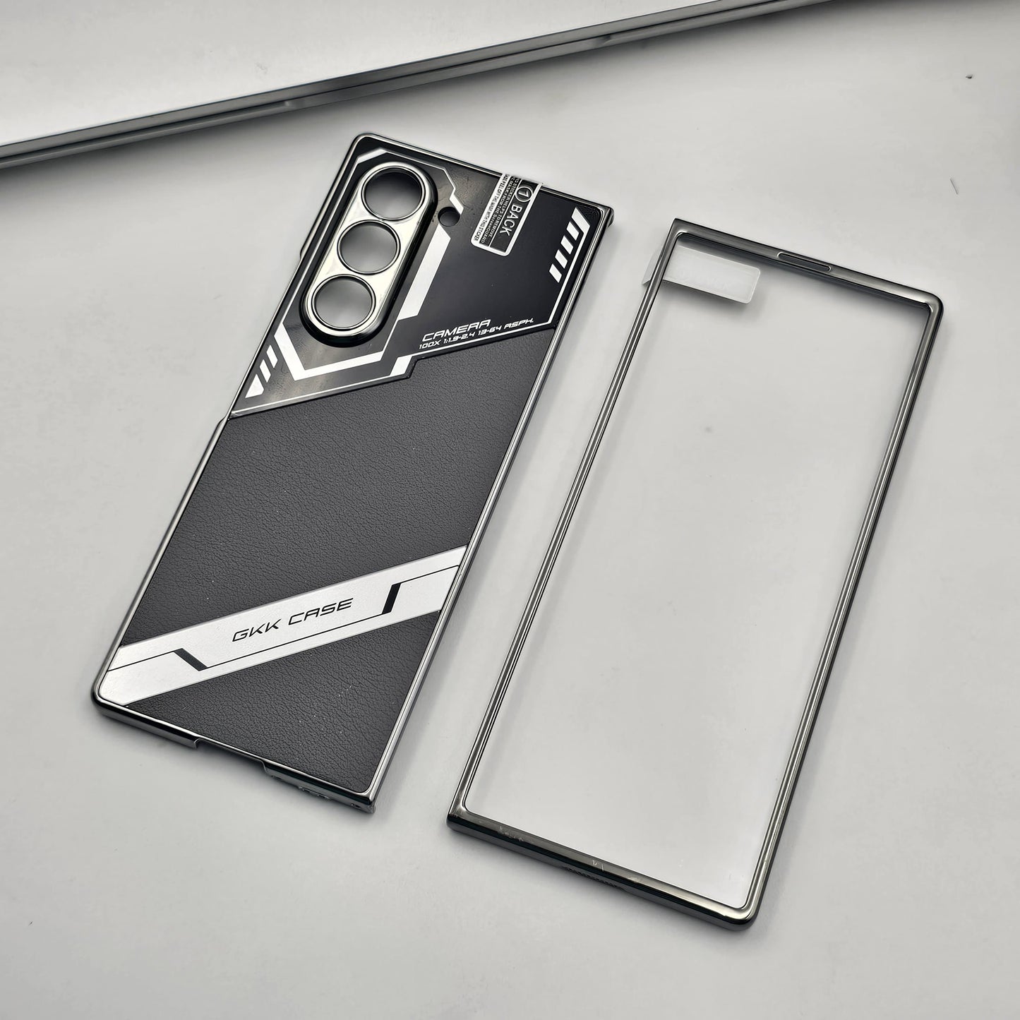 Samsung Galaxy Z Fold 6 Plating Leather Case Front Screen Protector
