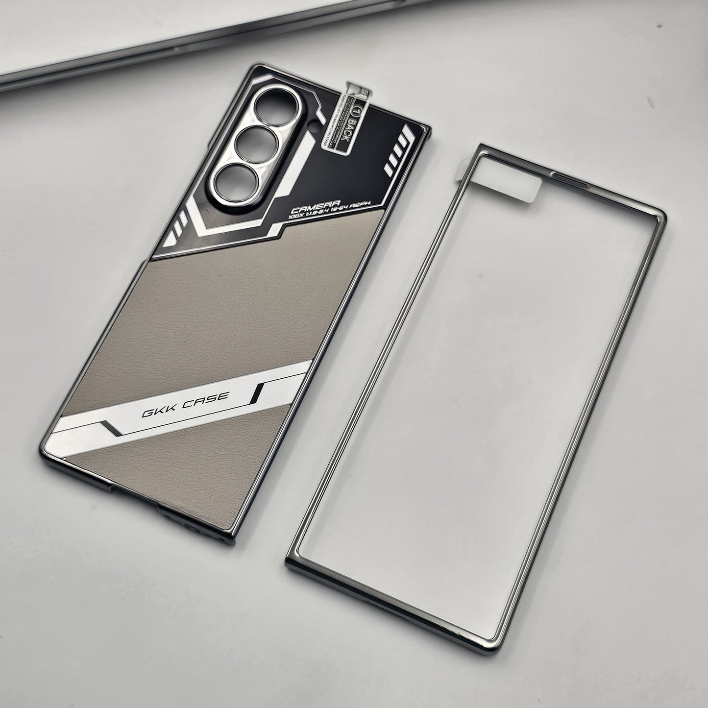 Samsung Galaxy Z Fold 6 Plating Leather Case Front Screen Protector