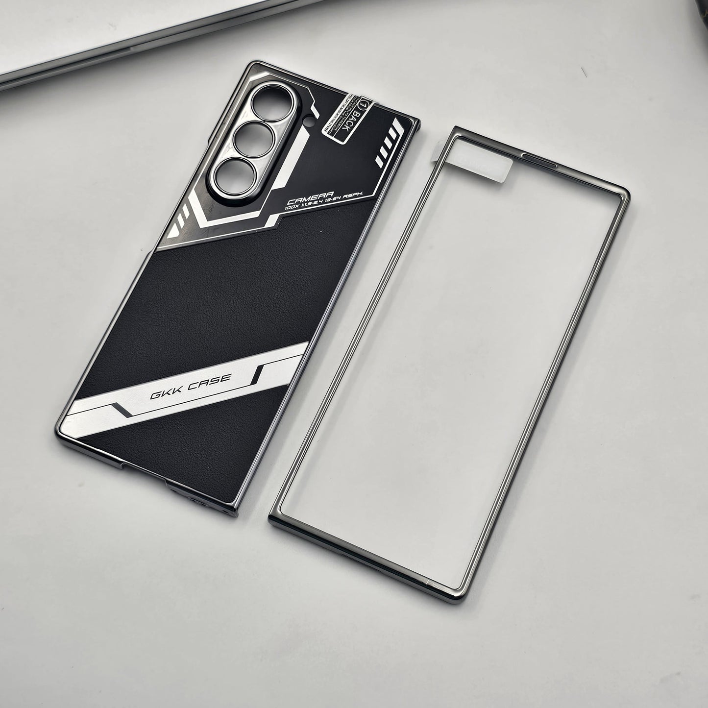 Samsung Galaxy Z Fold 6 Plating Leather Case Front Screen Protector