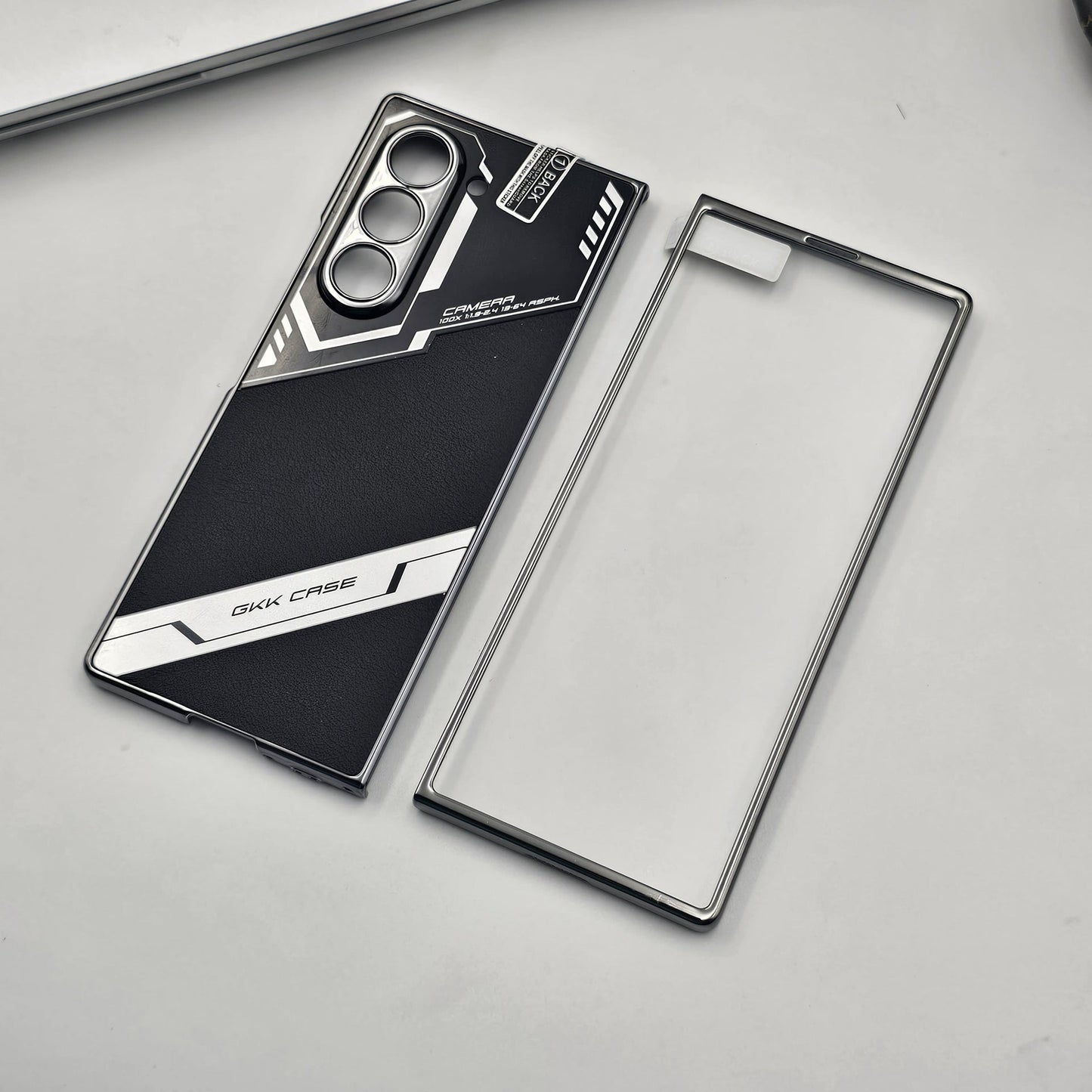 Samsung Galaxy Z Fold 6 Plating Leather Case Front Screen Protector