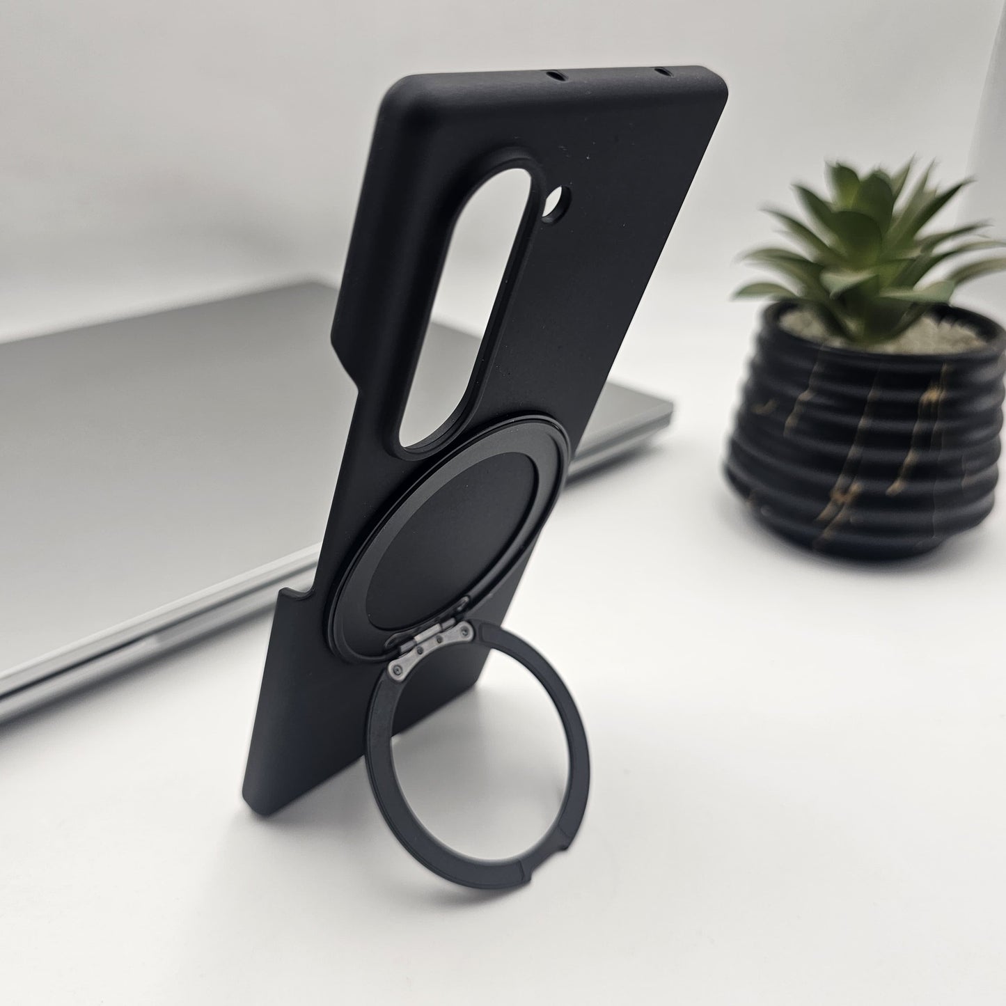 Samsung Galaxy Z Fold 6 Matte Finish Magnetic Magsafe Rotating Ringstand Case