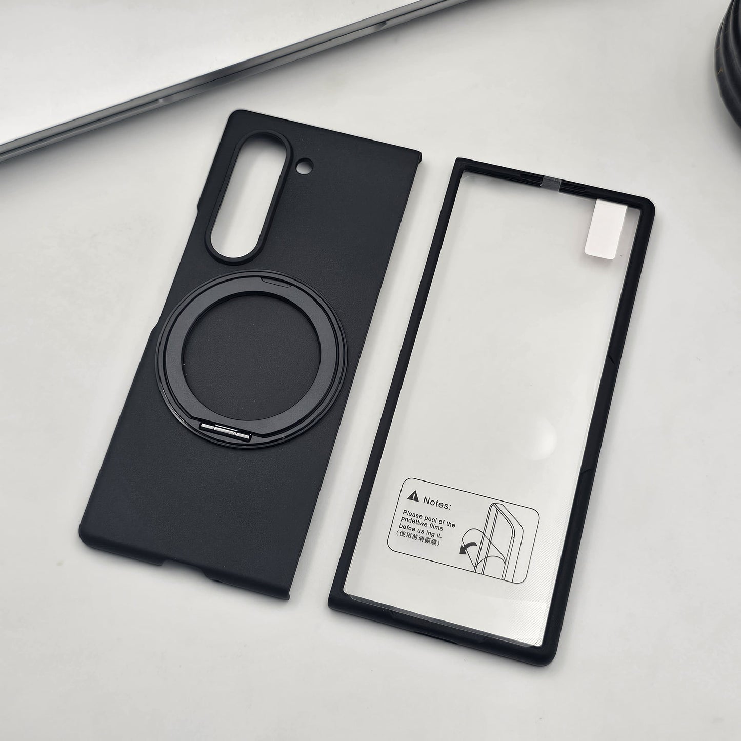 Samsung Galaxy Z Fold 6 Matte Finish Magnetic Magsafe Rotating Ringstand Case