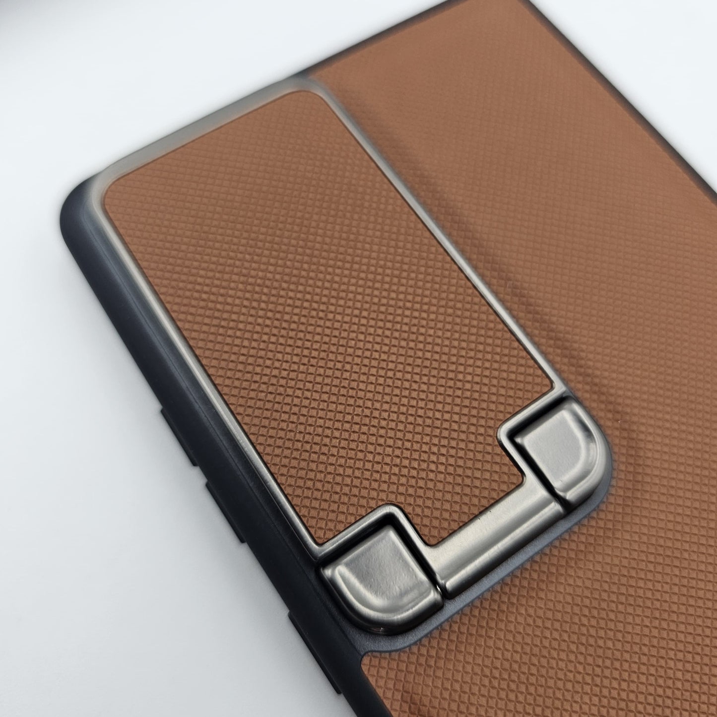 Dotted Leather Feel Case with Foldable Stand for Samsung Galaxy S23 Ultra | Premium Grip | Kickstand Style