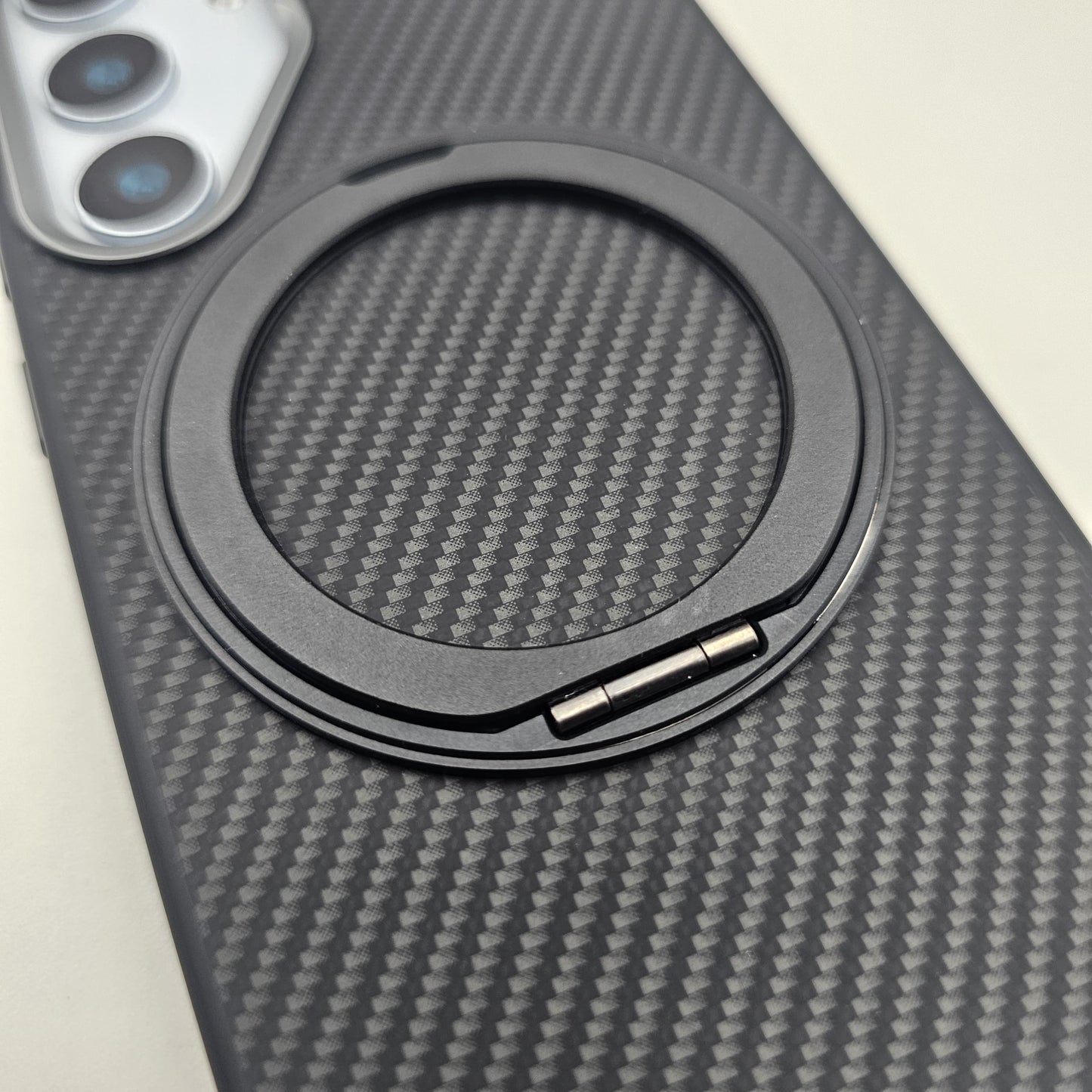 Samsung Galaxy S24 Carbon Fibre With Magnetic Magsafe Ring Stand Case