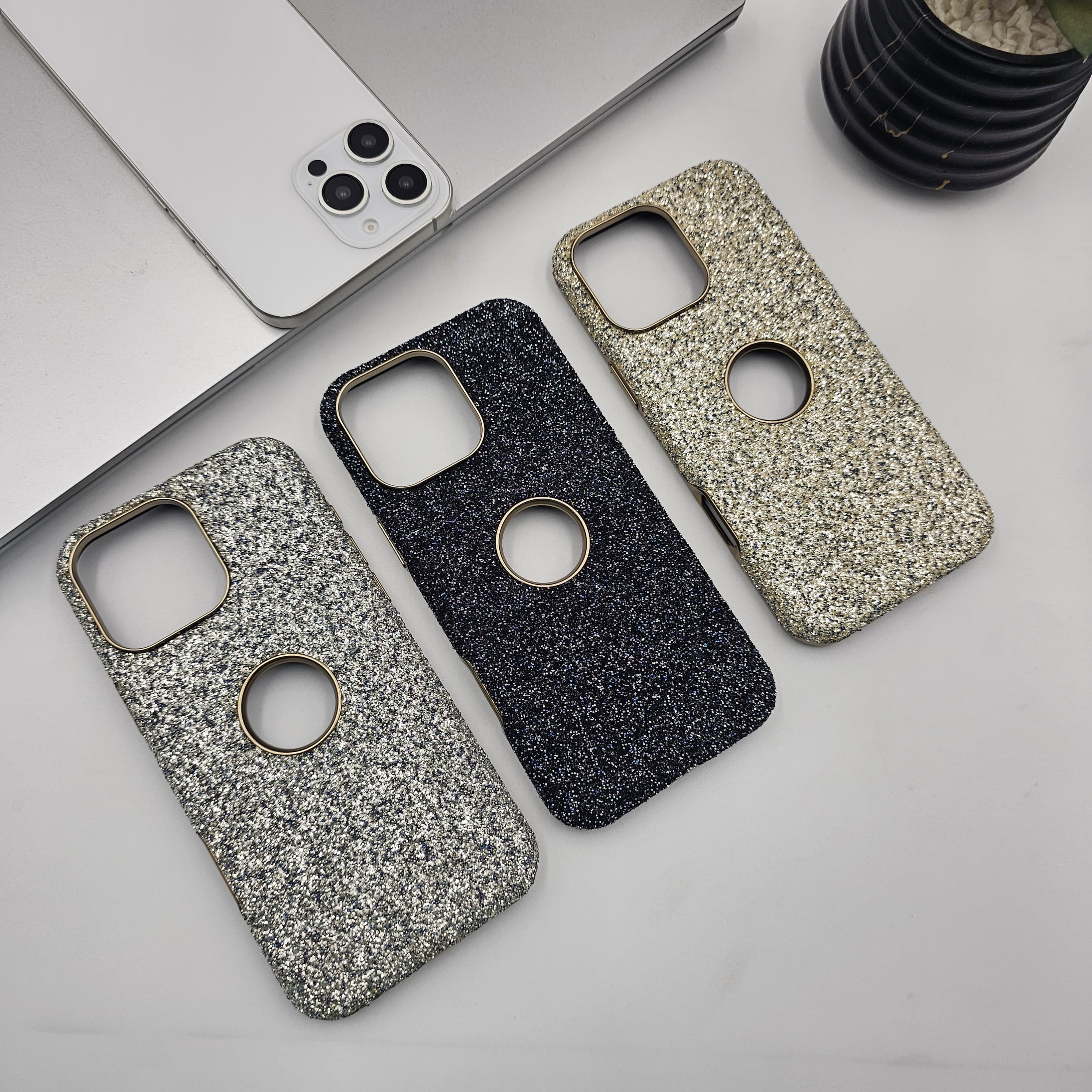 iPhone Luxury Diamond Feel Dust Spark Glitter Magsafe Case