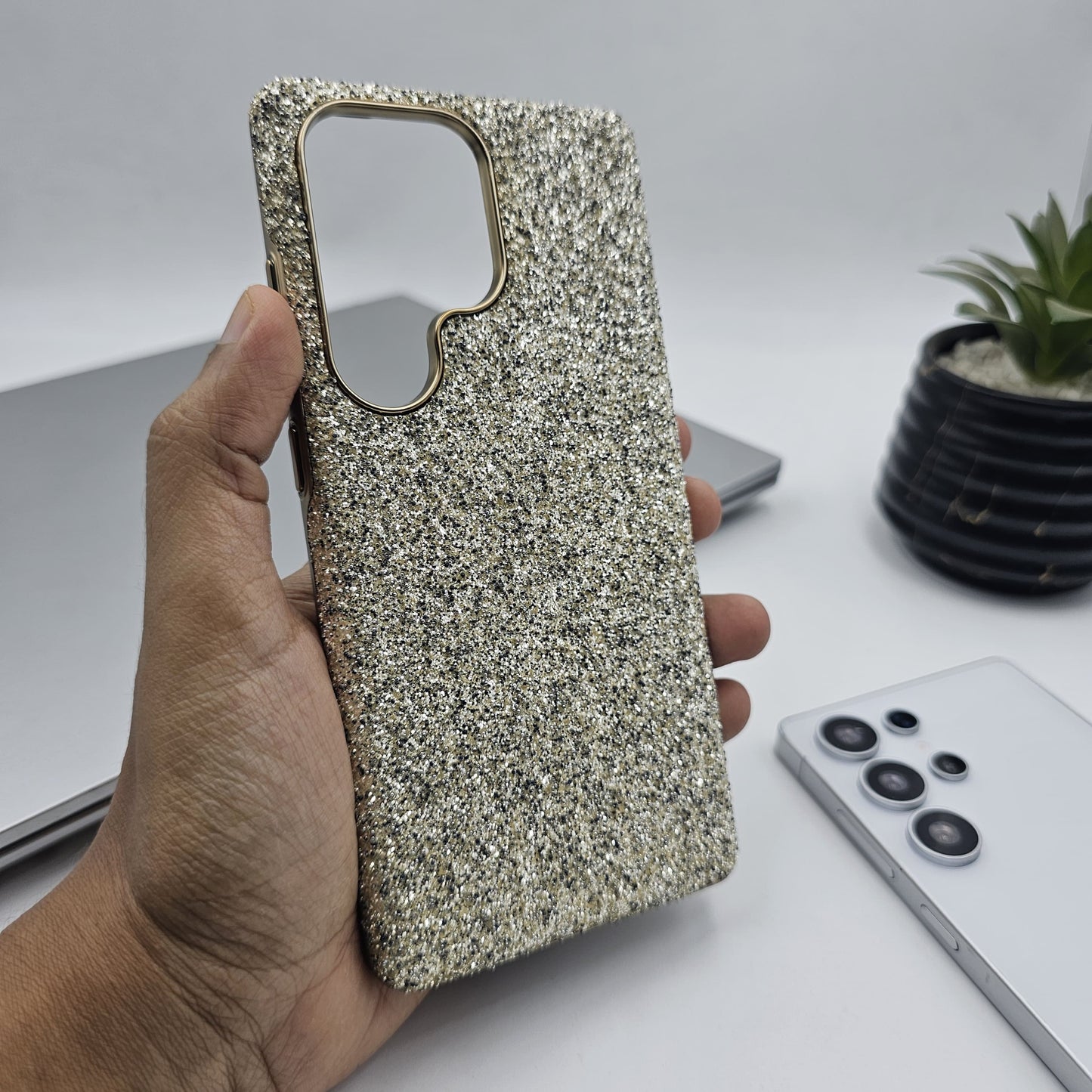 Sparkly Glitter Dust MagSafe Case for Samsung Galaxy S25 Ultra | Luxury Diamond Feel Protective Back Cover