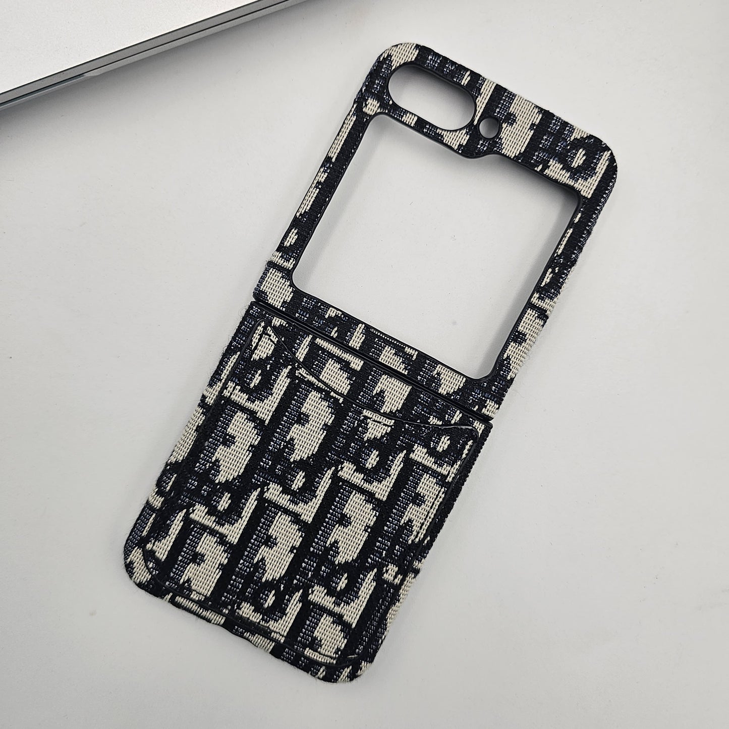 Embroidered Designer Fabric CD Case for Samsung Galaxy Z Flip 6 | Sophisticated Slim Cover