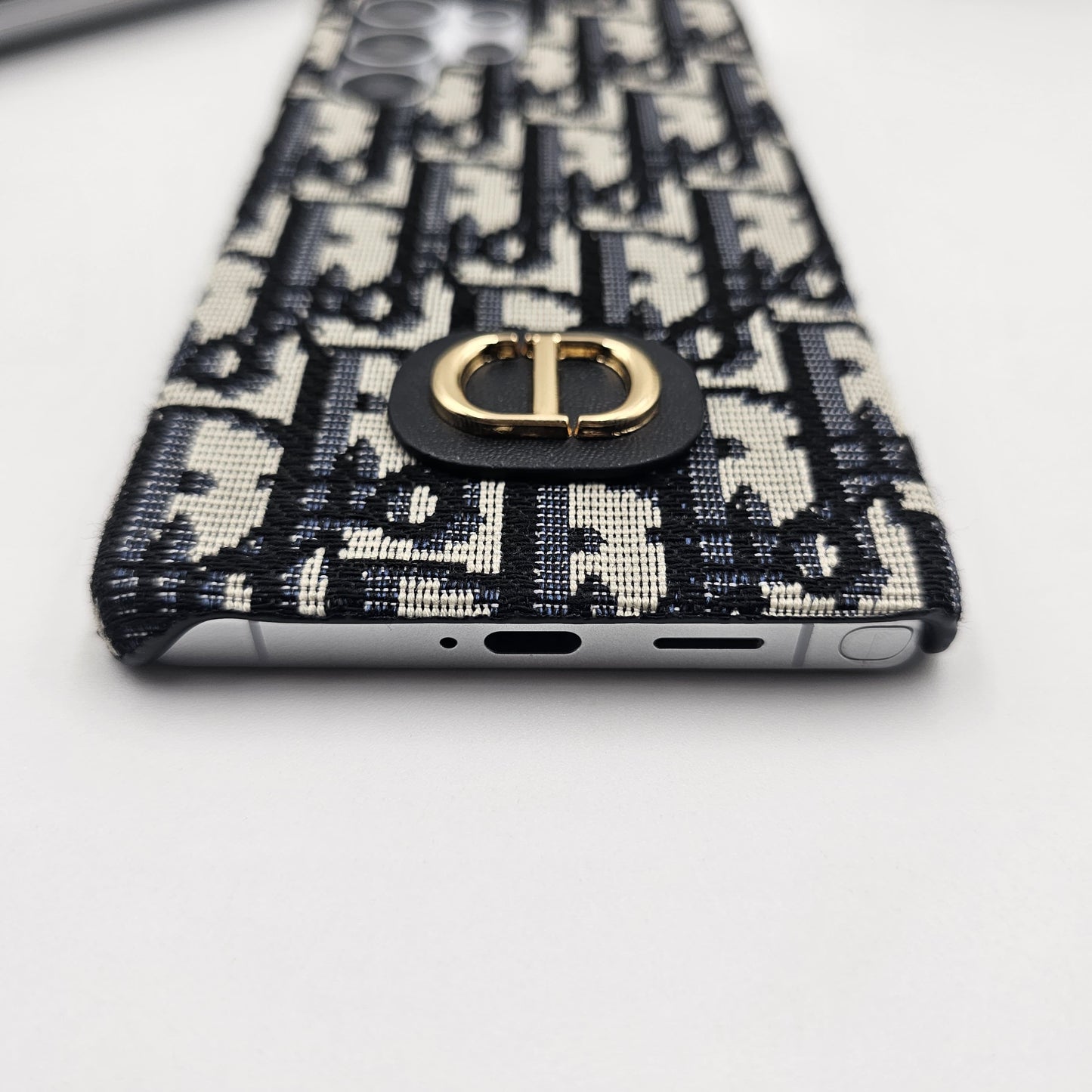 Samsung Galaxy S24 Ultra CD Embroidery Luxury Phone Case Inside Velvet