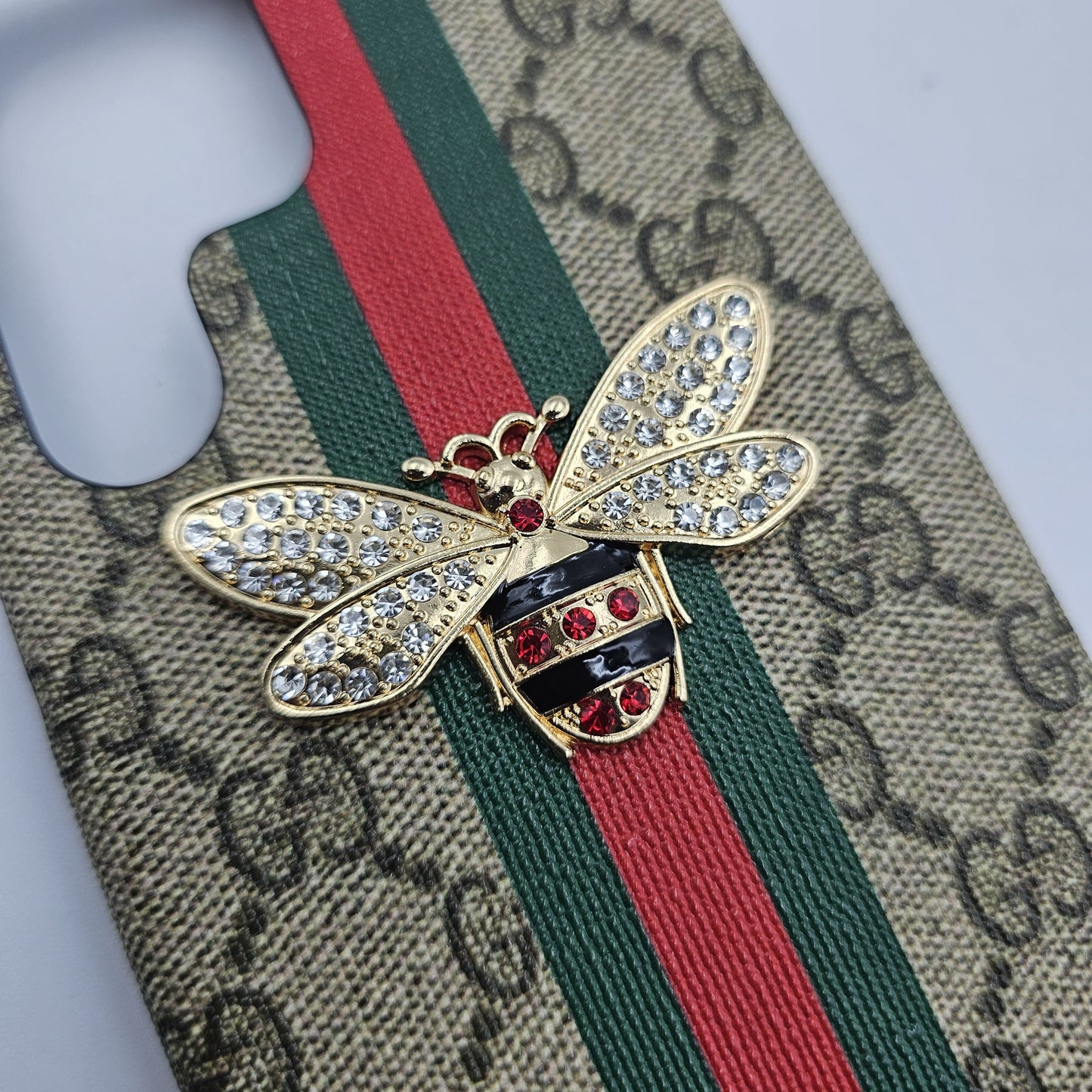 Samsung Galaxy S24 Ultra Luxury GG Bee Stripe Diamond Case