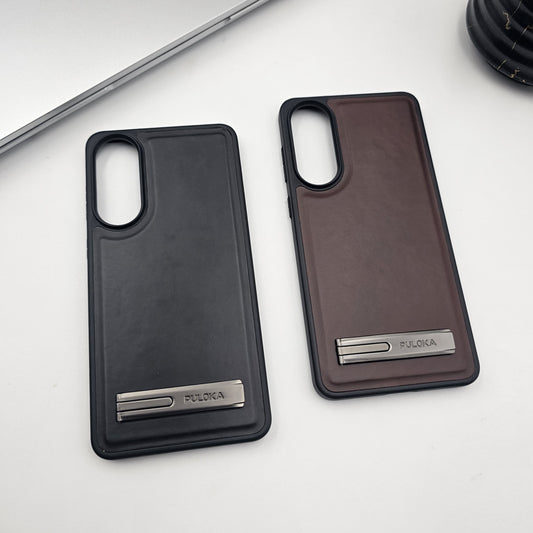 Samsung Galaxy S25 Edge PU Leather Metal Kickstand Case