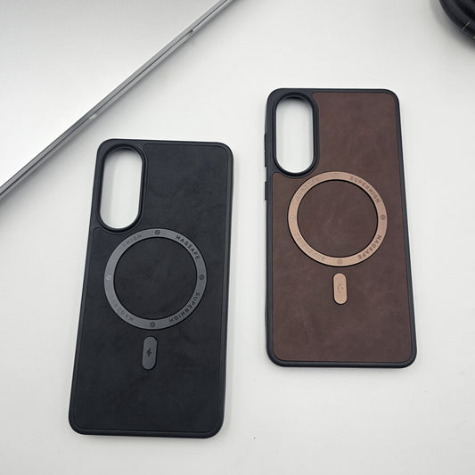 Samsung Galaxy S25 Edge Super High Magnetic Magsafe PU Leather Case