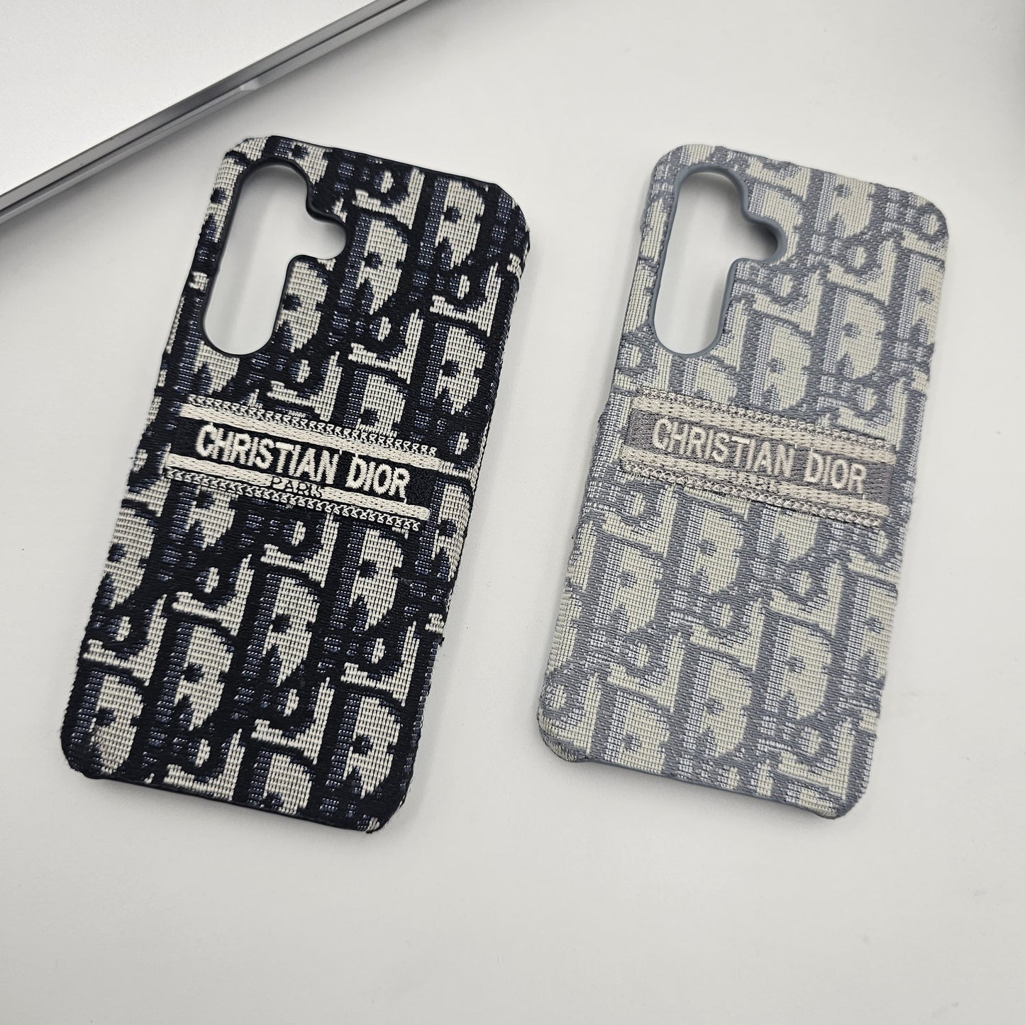 Embroidered Designer Fabric CD Case for Samsung Galaxy S24 | Sophisticated Slim Cover