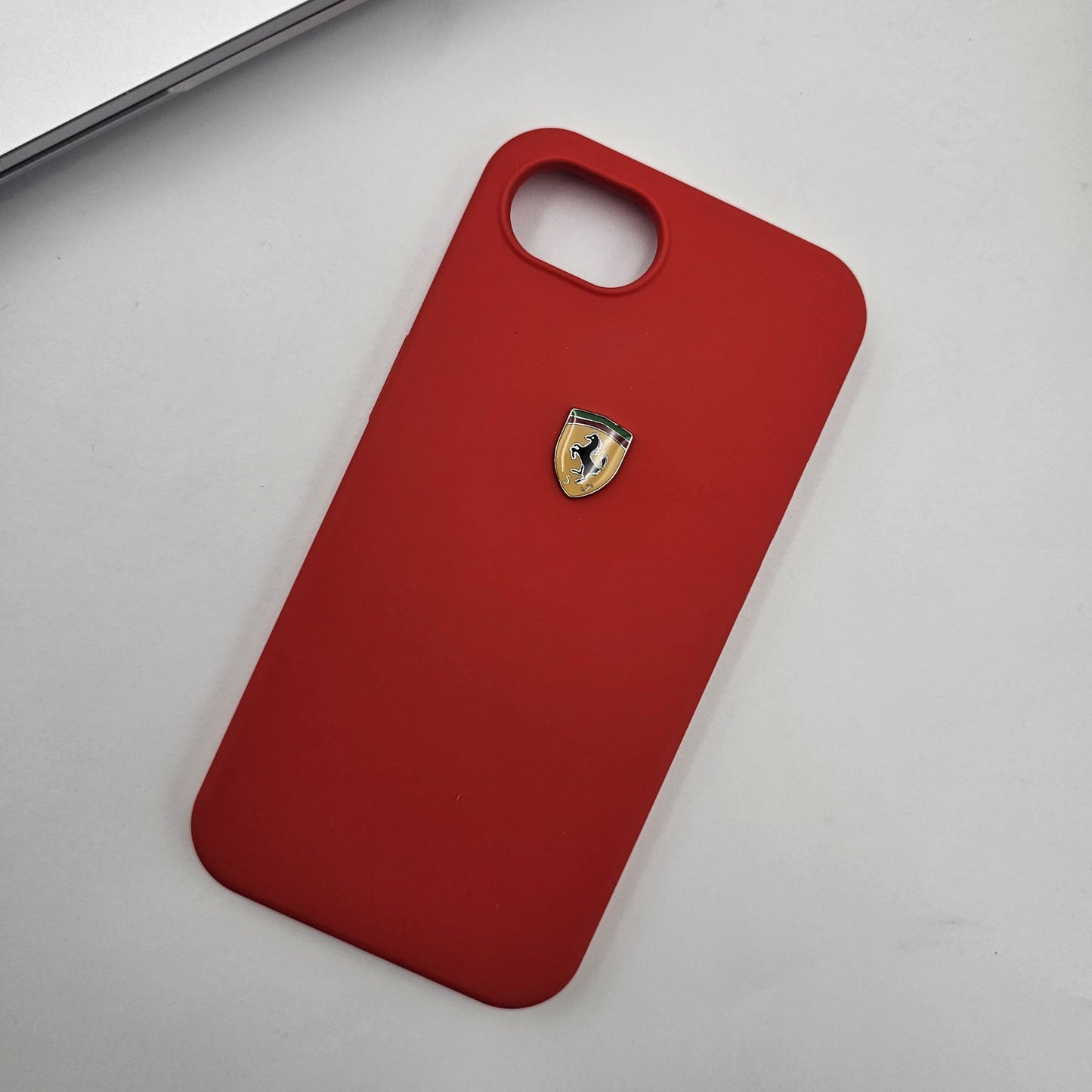 iPhone 16E FR Sports Car Logo Liquid Silicone Case Cover