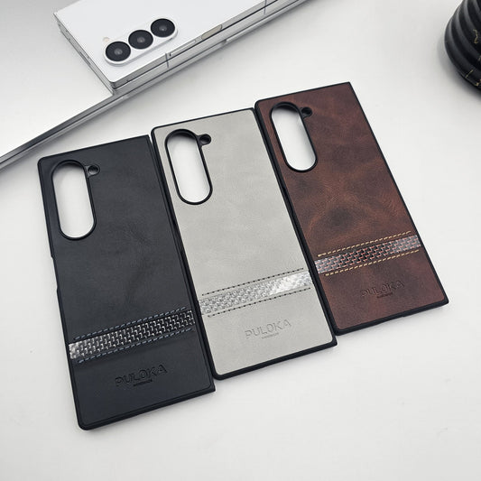 Samsung Galaxy Z Fold 5 PU Leather Stripe Texture Case