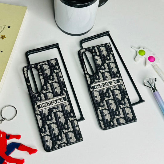 Samsung Galaxy Z Fold 5 CD Vertical Stitched Embroidery Case Cover