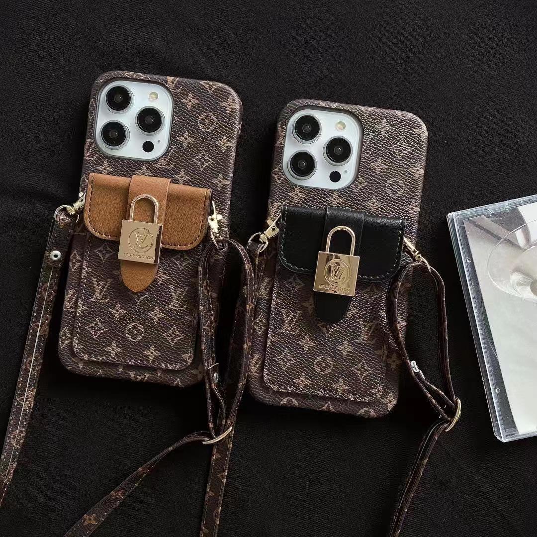 iPhone 16 Series Elegant Brand Case Lanyard Sling Cardholder Bag