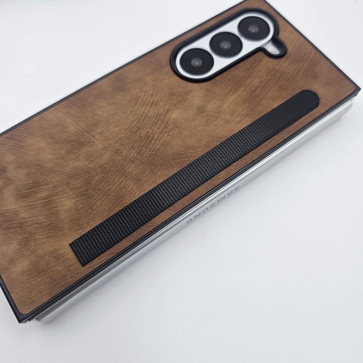 Samsung Galaxy Z Fold 5 Texture Leather Case Minimalistic Design