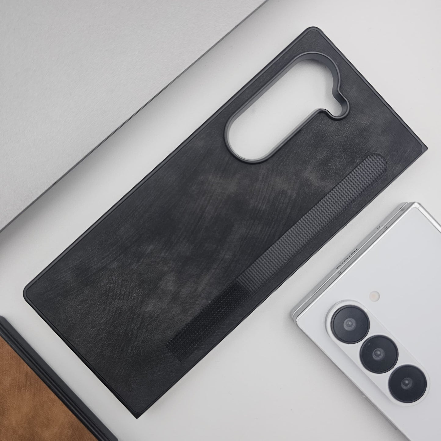 Samsung Galaxy Z Fold 5 Texture Leather Case Minimalistic Design