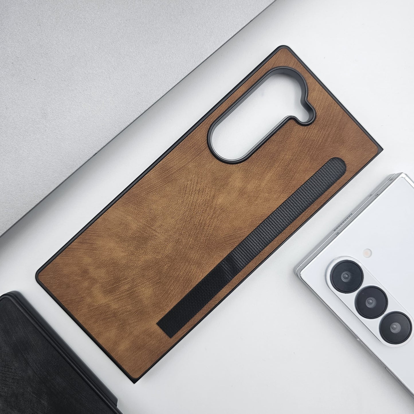 Samsung Galaxy Z Fold 5 Texture Leather Case Minimalistic Design