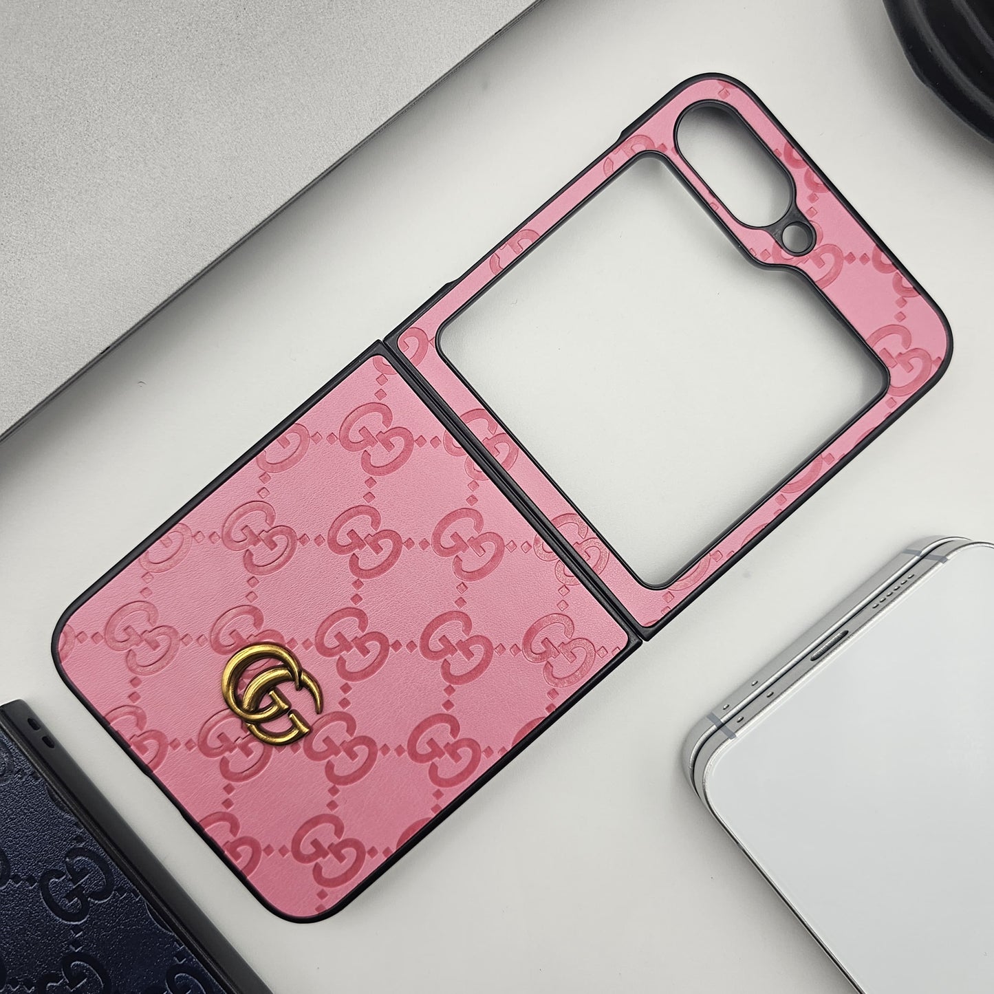 Samsung Galaxy Z Flip 5 Luxury Brand GG Leather Case