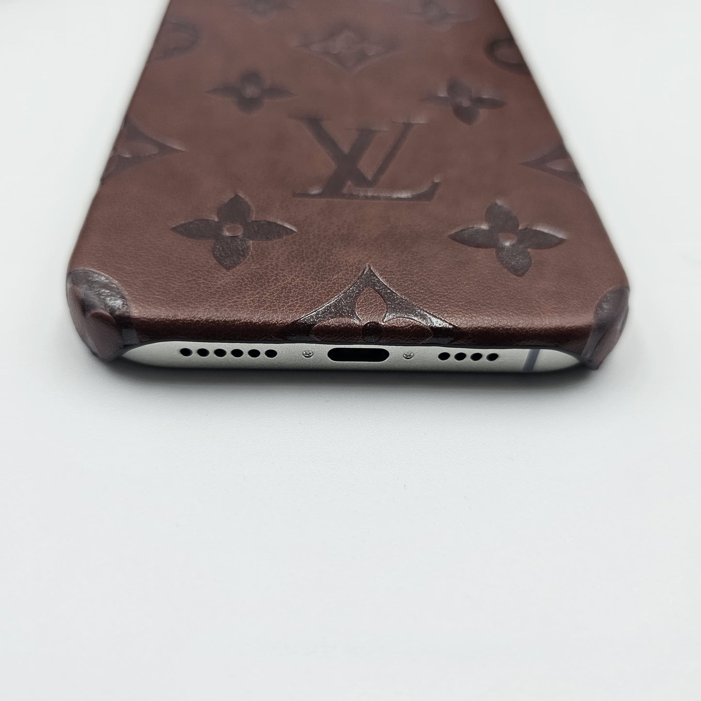 iPhone Luxury Brand Embossed Leather Case