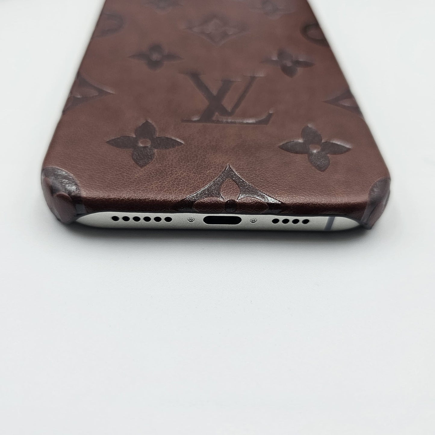 Embossed Feel Leather Designer Case for iPhone 16 Series | Ultra-Luxe Brand Edition