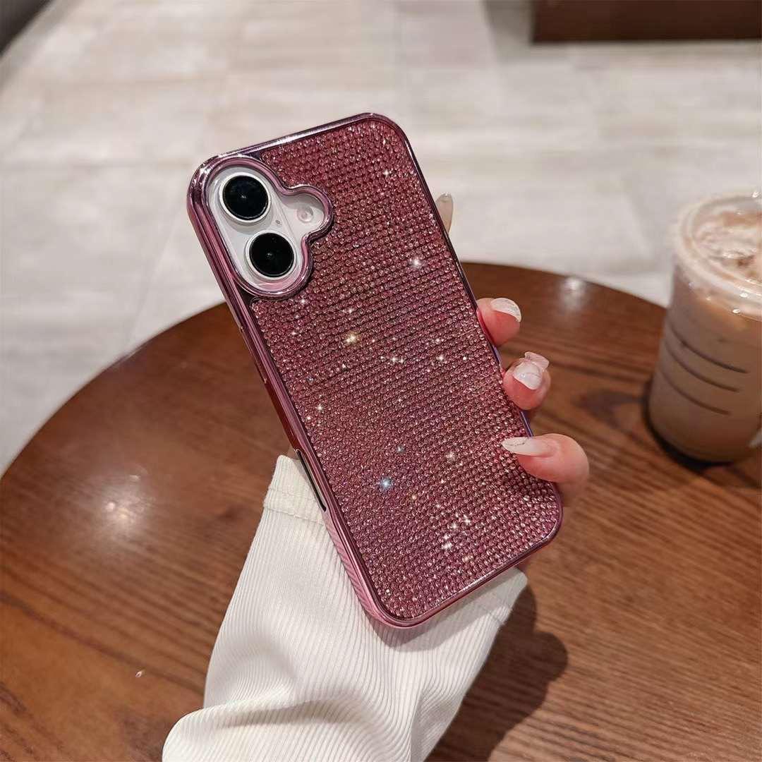 iPhone 16 Series Luxury Diamond Side Silicone Case