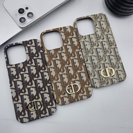 iPhone 16 Series CD Embroidery Luxury Phone Case