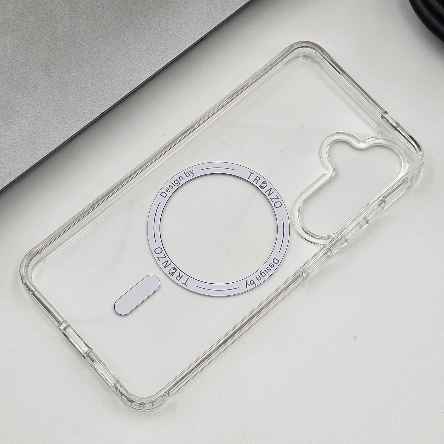 Samsung Galaxy S24 Magnetic Magsafe Transparent Case Charging Ring