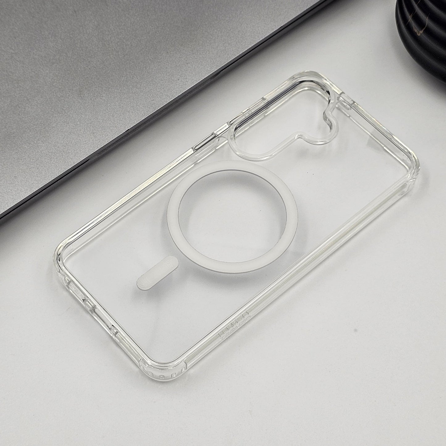 Samsung Galaxy S25 Magnetic Magsafe Transparent Case Charging Ring