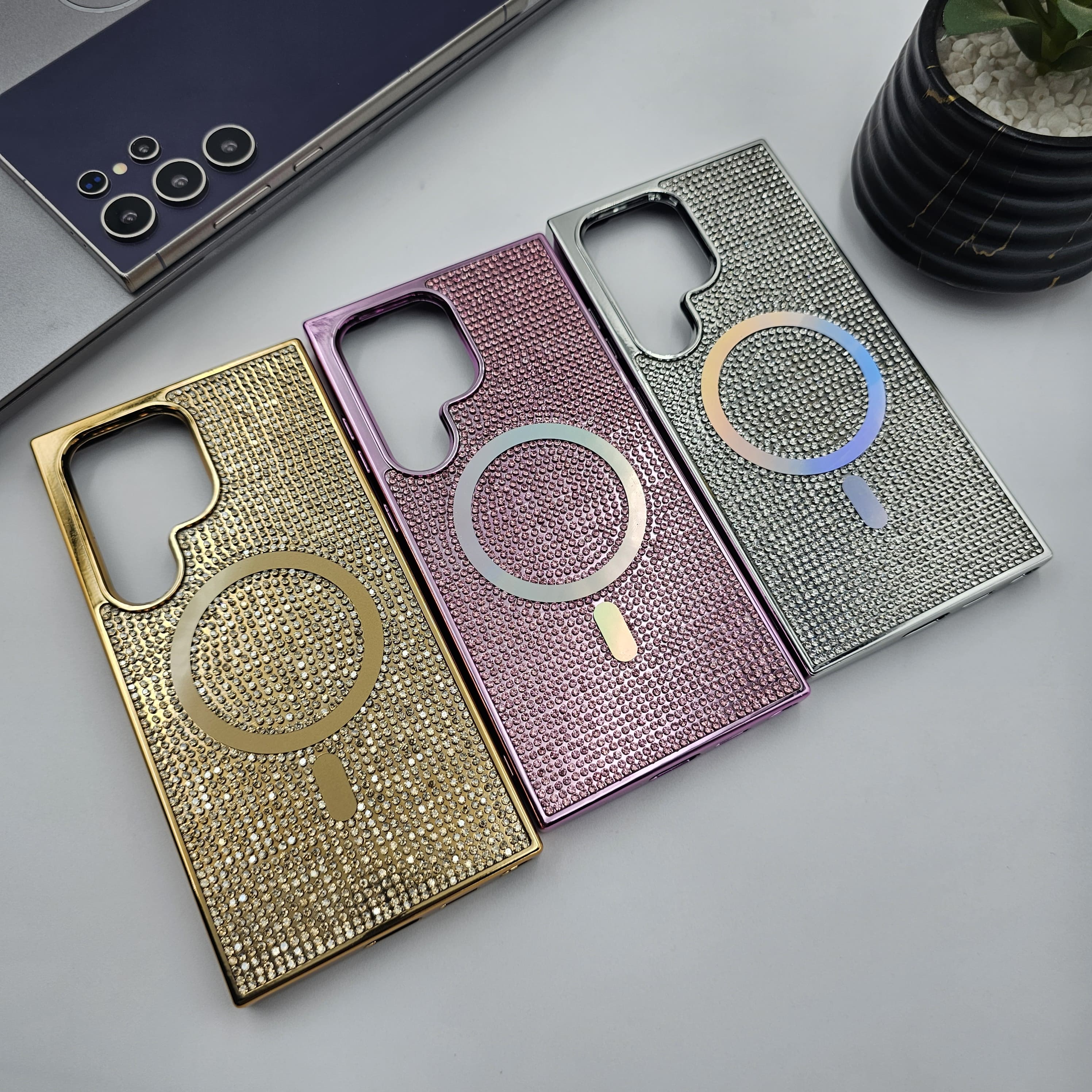 Samsung Galaxy S25 Ultra Diamond Glitter Shimmer Case With Magsafe