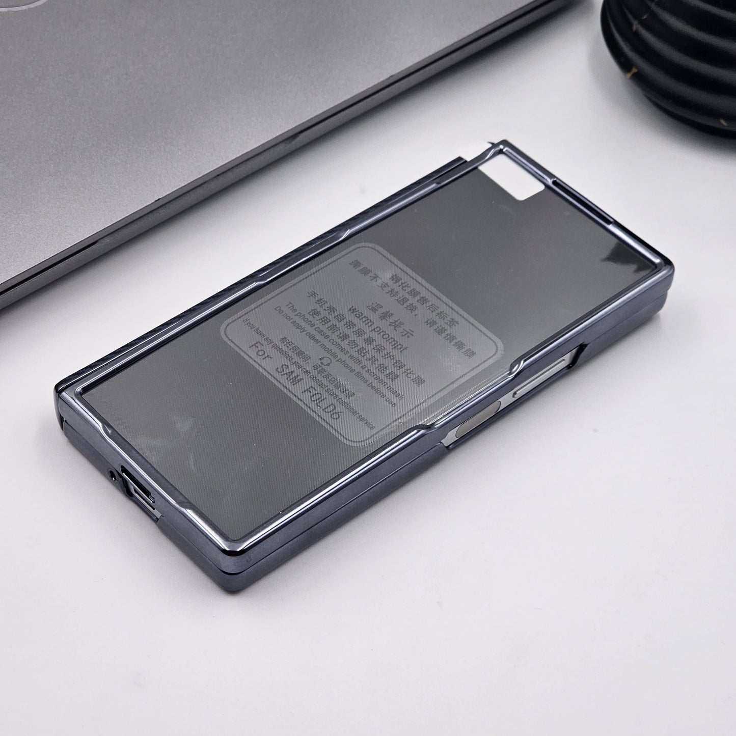 Carbon Fibre Smooth Feel Case with Front Screen Protector For Samsung Galaxy Z Fold 6 | Lightweight | Luxury Look