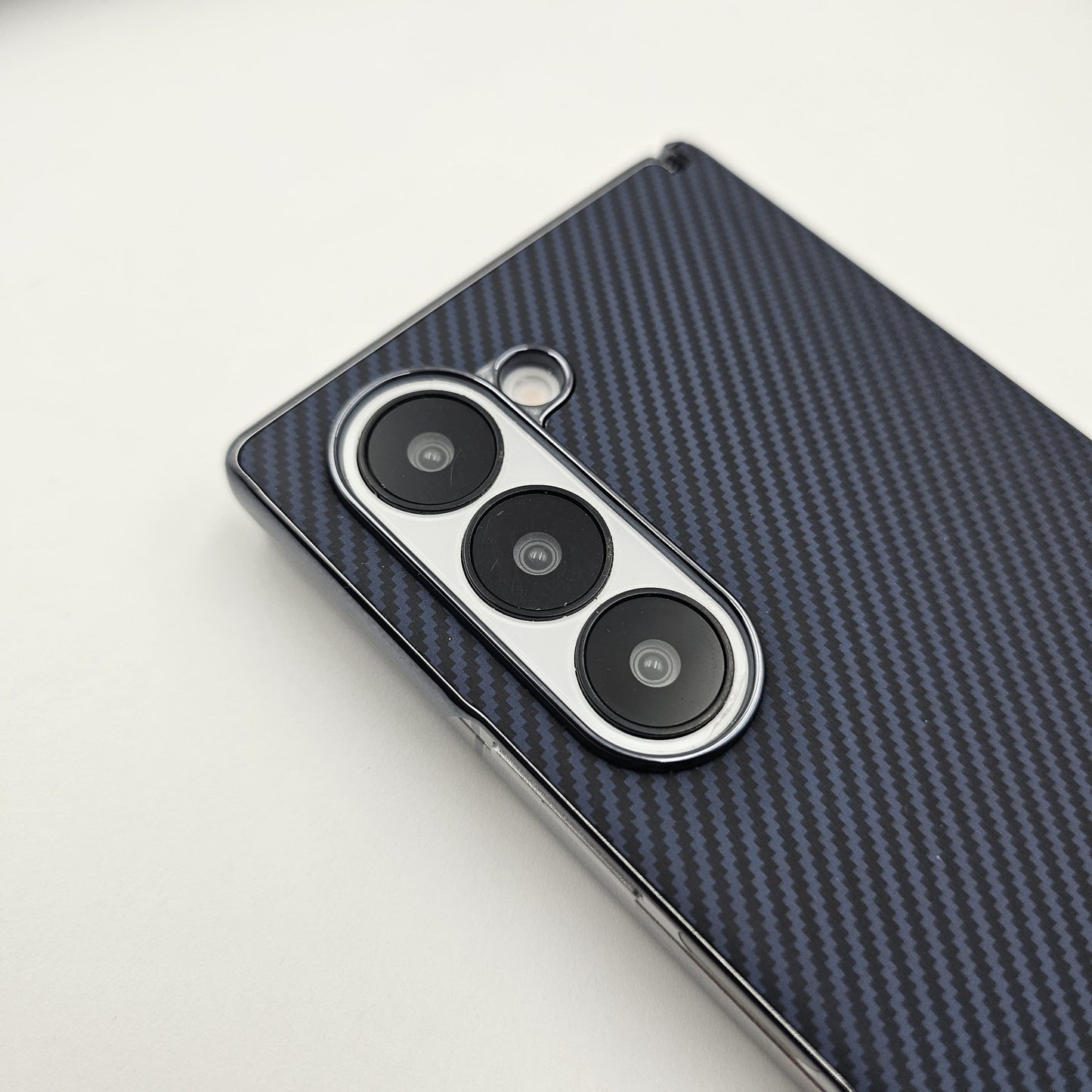 Carbon Fibre Smooth Feel Case with Front Screen Protector For Samsung Galaxy Z Fold 6 | Lightweight | Luxury Look