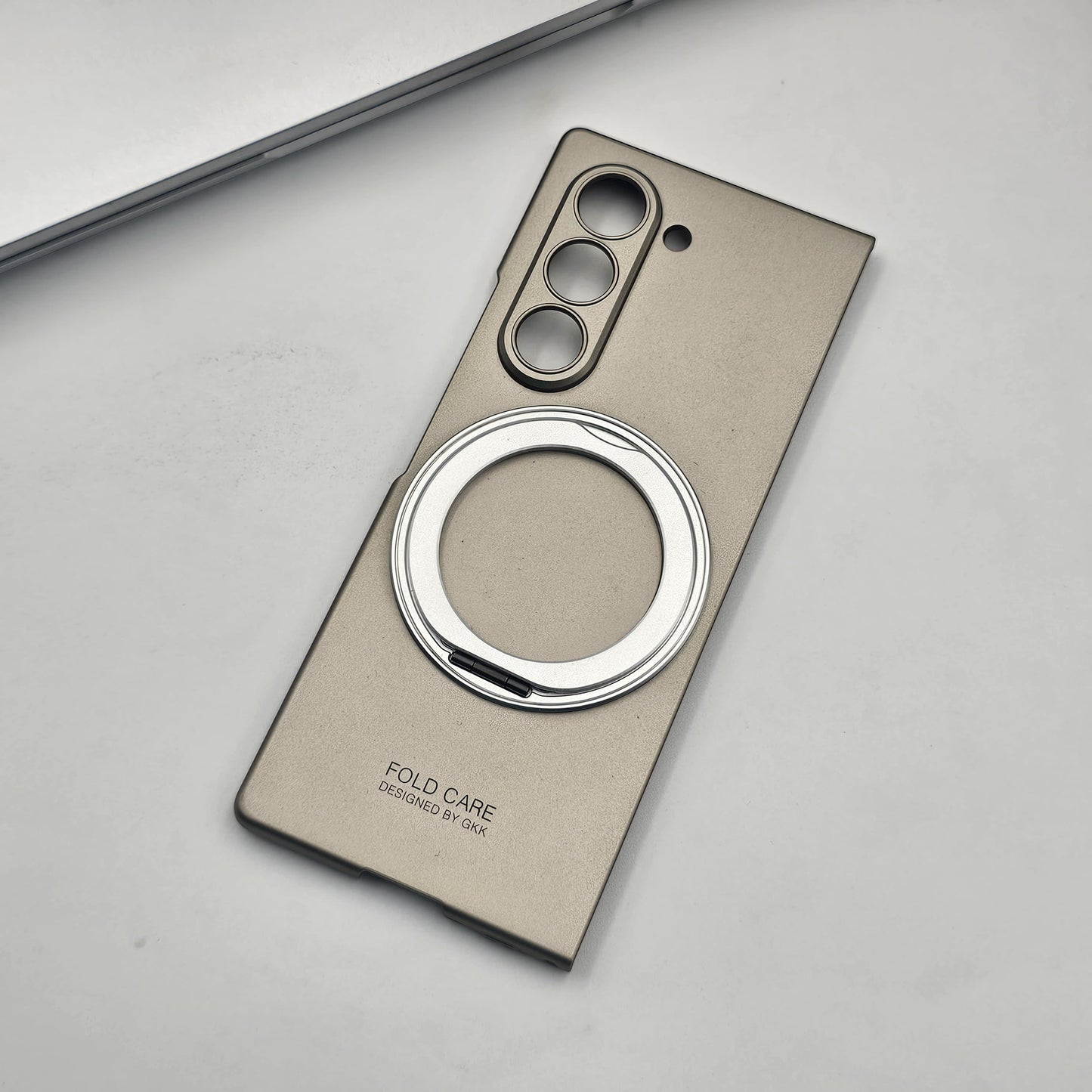 Magnetic Ring Stand Case with Front Screen Protector for Samsung Galaxy Z Fold 7 | Slim Grip & Full Body Coverage