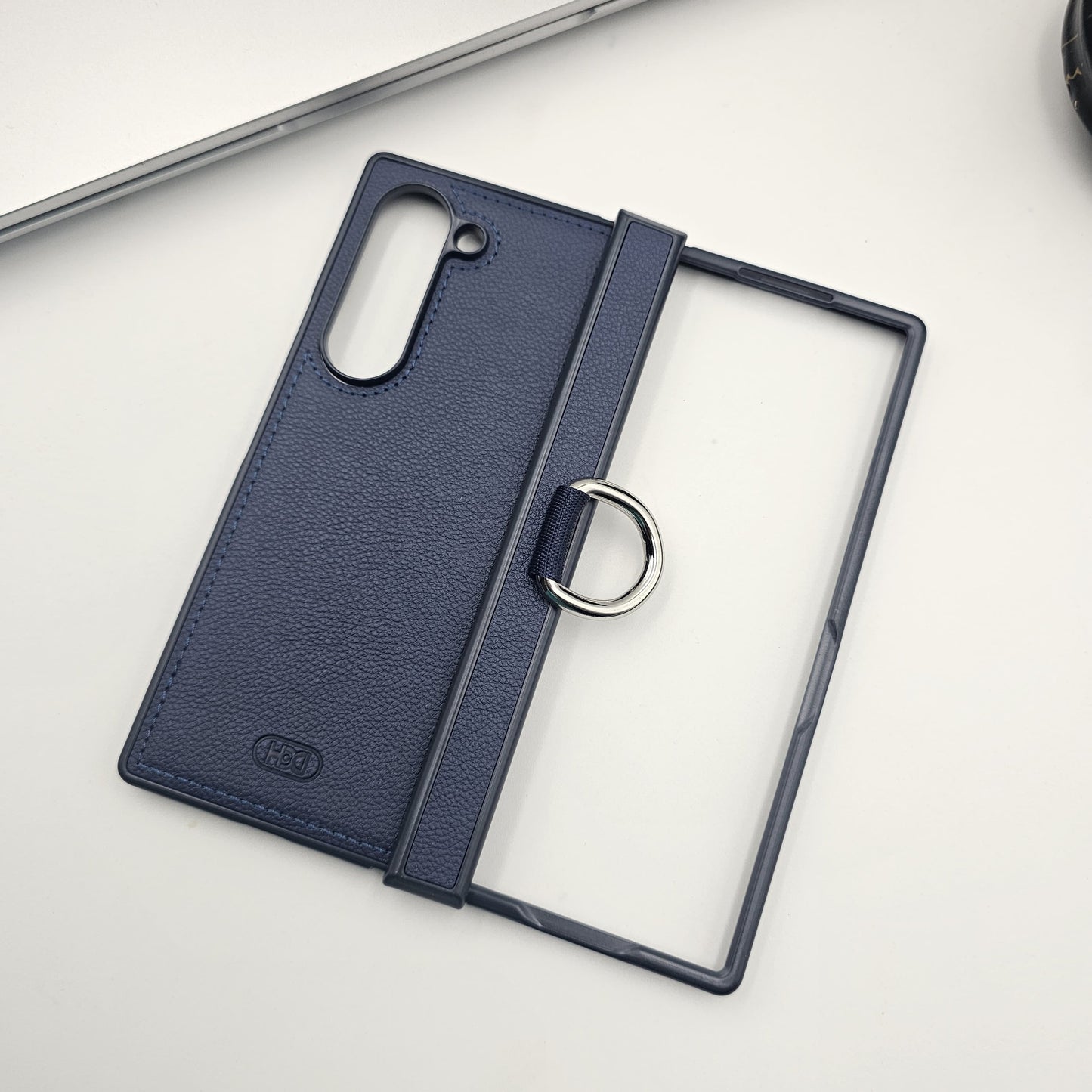 Samsung Galaxy Z Fold 6 With Hinge Protector PU Leather Case