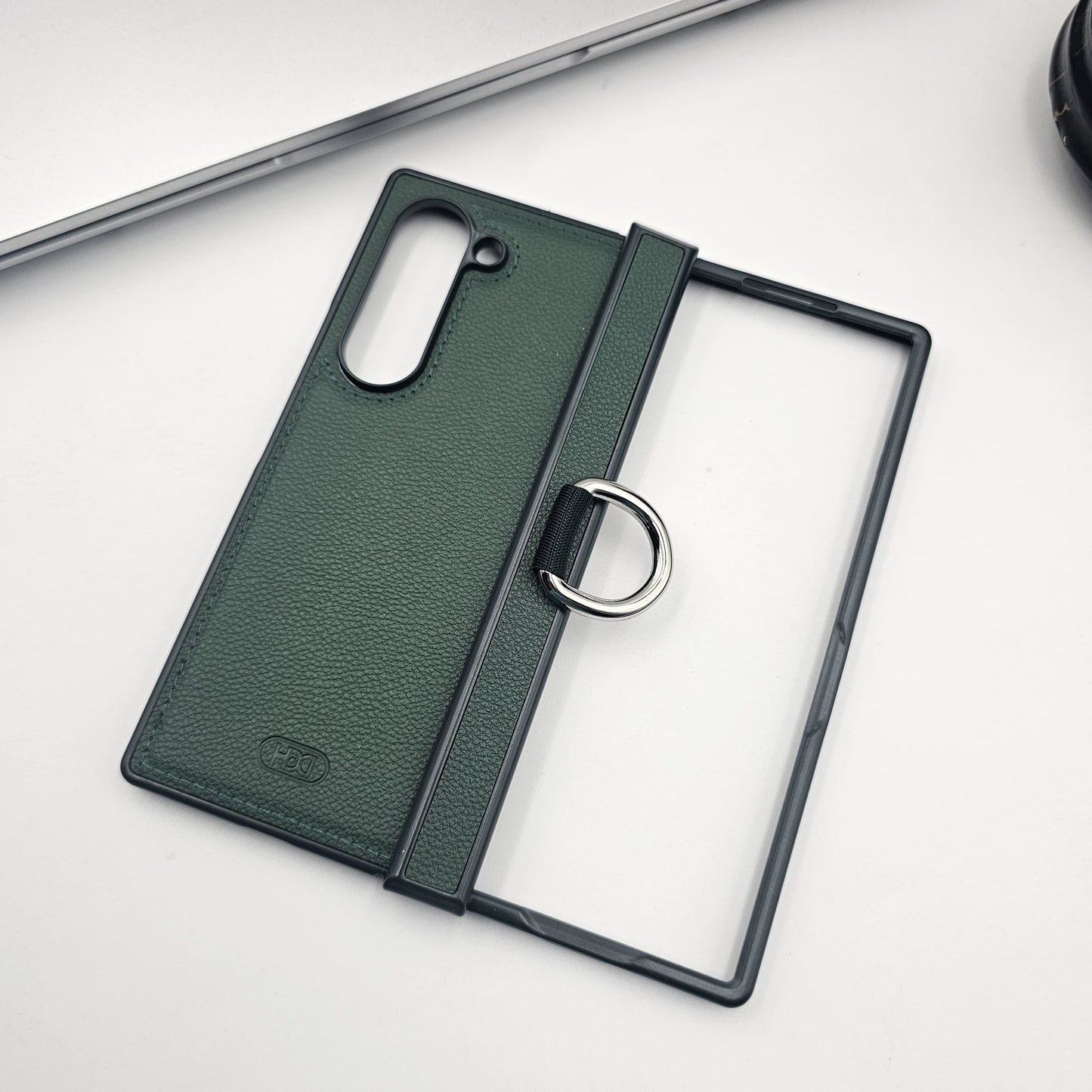 Samsung Galaxy Z Fold 6 With Hinge Protector PU Leather Case