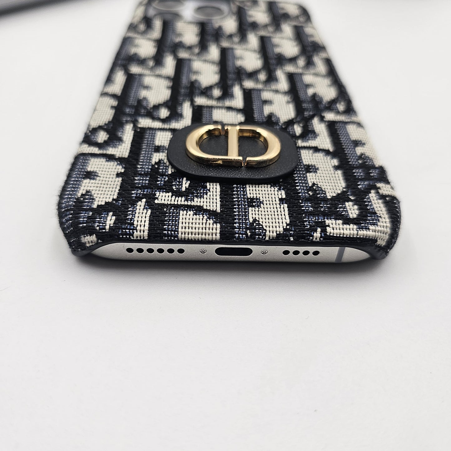 Embroidered Designer Fabric CD Case for iPhone Series | Sophisticated Slim Cover