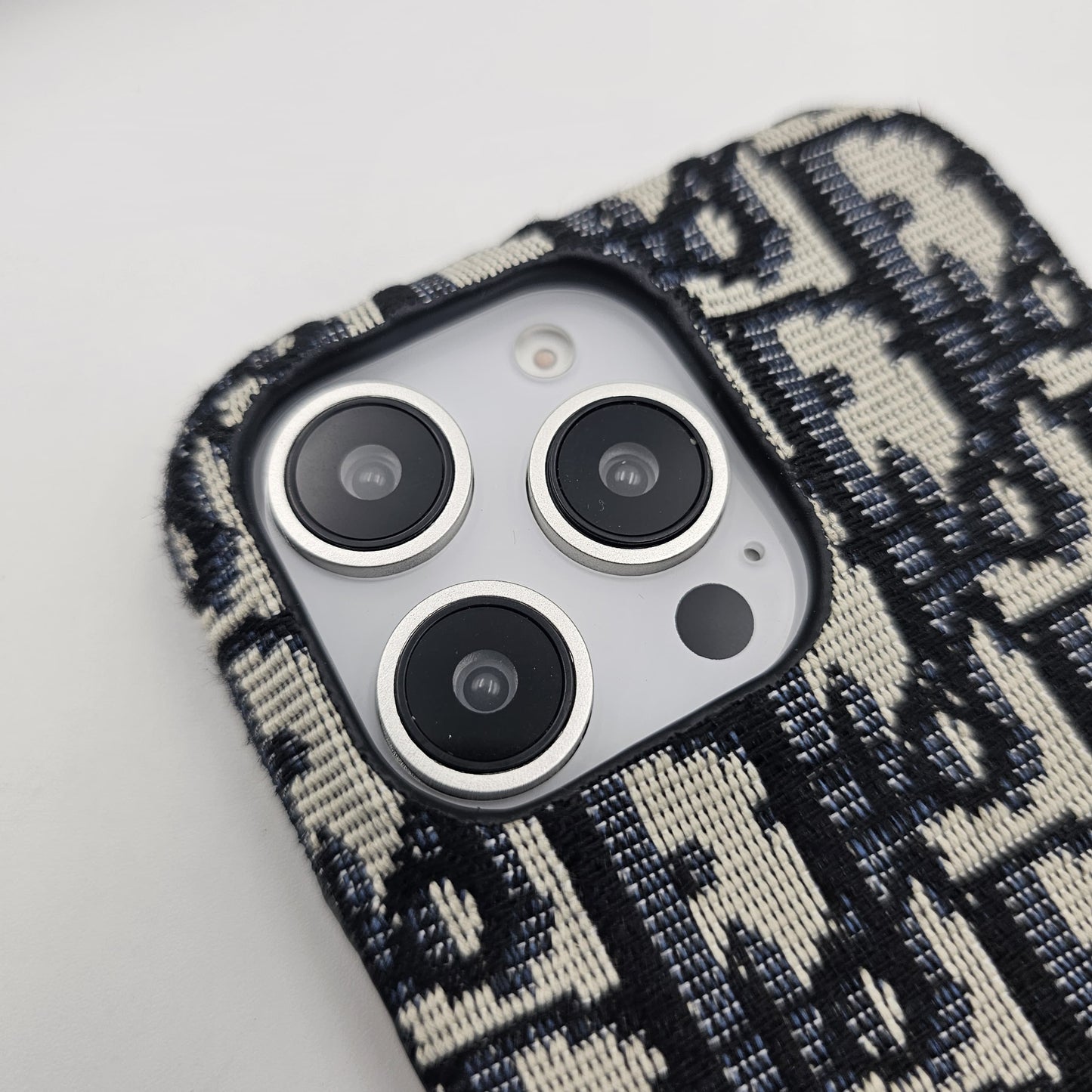 Embroidered Designer Fabric CD Case for iPhone Series | Sophisticated Slim Cover